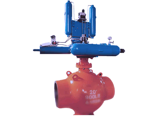 Gas super oleum Actuated Ball Valve